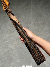 S S 5piece Ebony 24Frets satin Roasting flame Maple Electric guitar Neck 12in