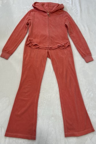 💖Plush & Lush VS Coral Terry Cloth Tracksuit Hoodie & Pants Set Size S - Picture 4 of 19