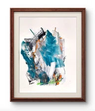 Aleph Original Art 12 14x11  Abstract Expressionism On Paper