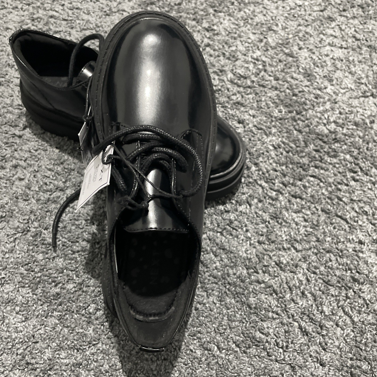 Next Kids Girls School Shoes Black Size Uk2 Scuff Resistant Brand New image 9