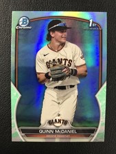 2023 Bowman Draft #BDC-136 Quinn McDaniel Chrome Lunar Glow Refractor