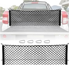 49 X 15.7 Truck Bed Organizerelastic Shrink Truck Cargo Net With 4 Metal Hook