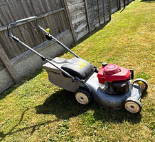 Honda Petrol Push Lawn Mower with Grass Catcher & Collection Bag, Red/Grey