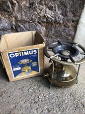 Optimus No.5 Swedish Vintage Brass Paraffin Stove In Top Condition With Box