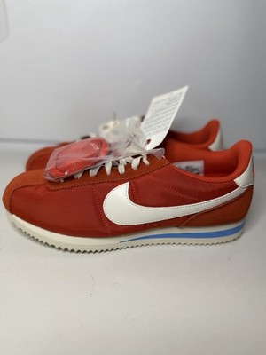 Nike Cortez Men's Picante Red White Blue Lace Up Low Top Nylon Sneaker