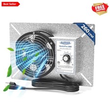 260CFM Crawl Space Ventilator Fan, 6.7 Inch Basement Vent Fan with Humidistat...