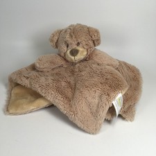 Kellytoy Brown Bear Lovey Security Blanket Rattle 14x15 Super Soft
