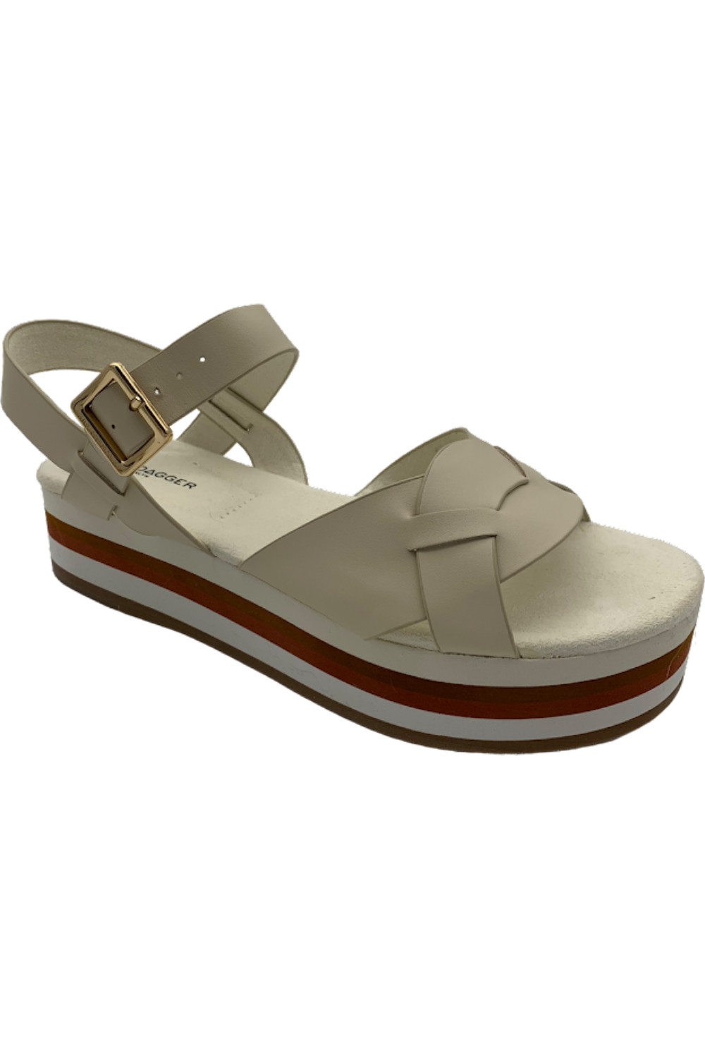 Кожаные сандалии Kelsi Dagger с плоской подошвой и пряжкой Breeze Salt 9 М