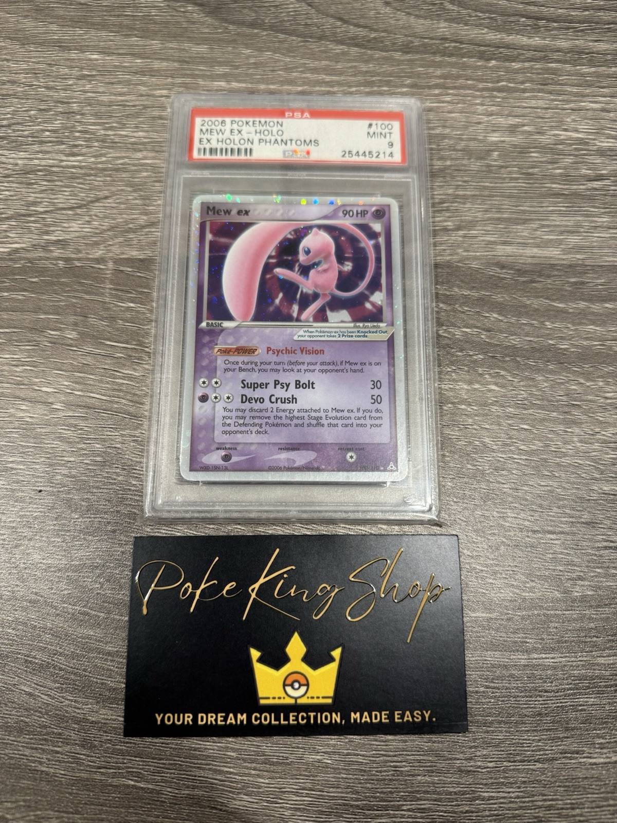 2006 POKEMON EX HOLON PHANTOMS #100 MEW EX-HOLO PSA 9