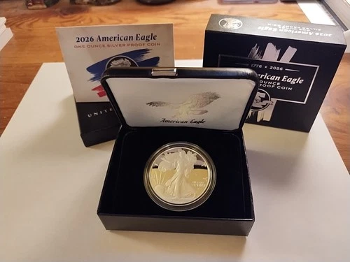 2026-W PROOF 1 Oz American Silver Eagle 1776-2026 OGP