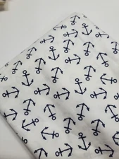 Dear Stella Fabric Anchors Nautical Blue Ocean Quilt Sew Low Volume ONE YARD