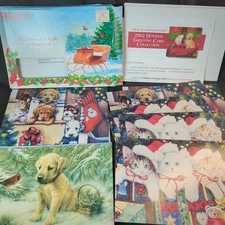 Humane Society Vintage Christmas Greeting Card Cats Dogs Envelopes 