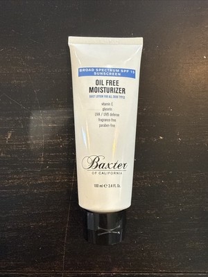 Oil Free Moisturizer by Baxter Of California for Men - 4 oz Moisturizer SEALED!