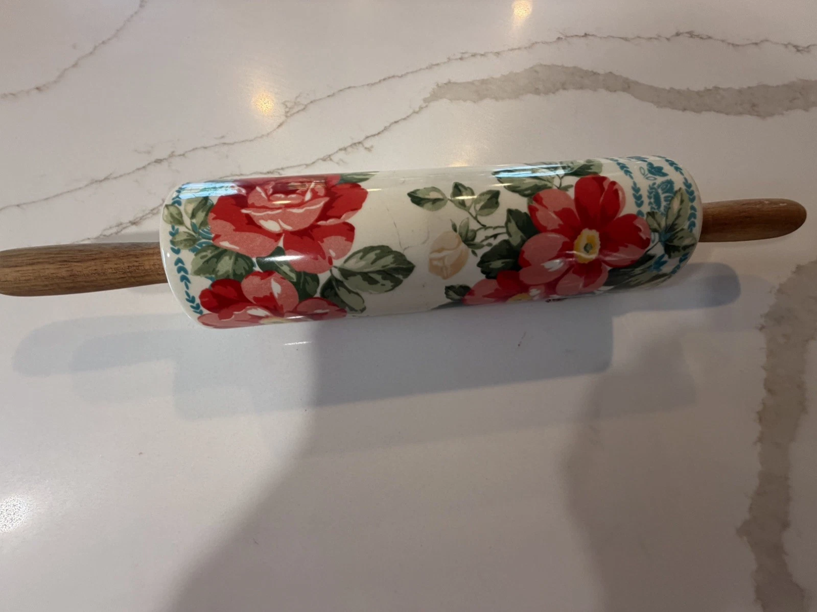 Pioneer Woman Floral Ceramic Rolling Pin Wood Handles Kitchen Baking Retired
Opens in a new window o