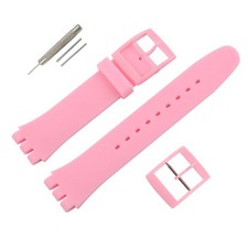 Rubber 17MM 19MM Watch Strap Compatible Swatch Watch Band Replacement Waterpr...