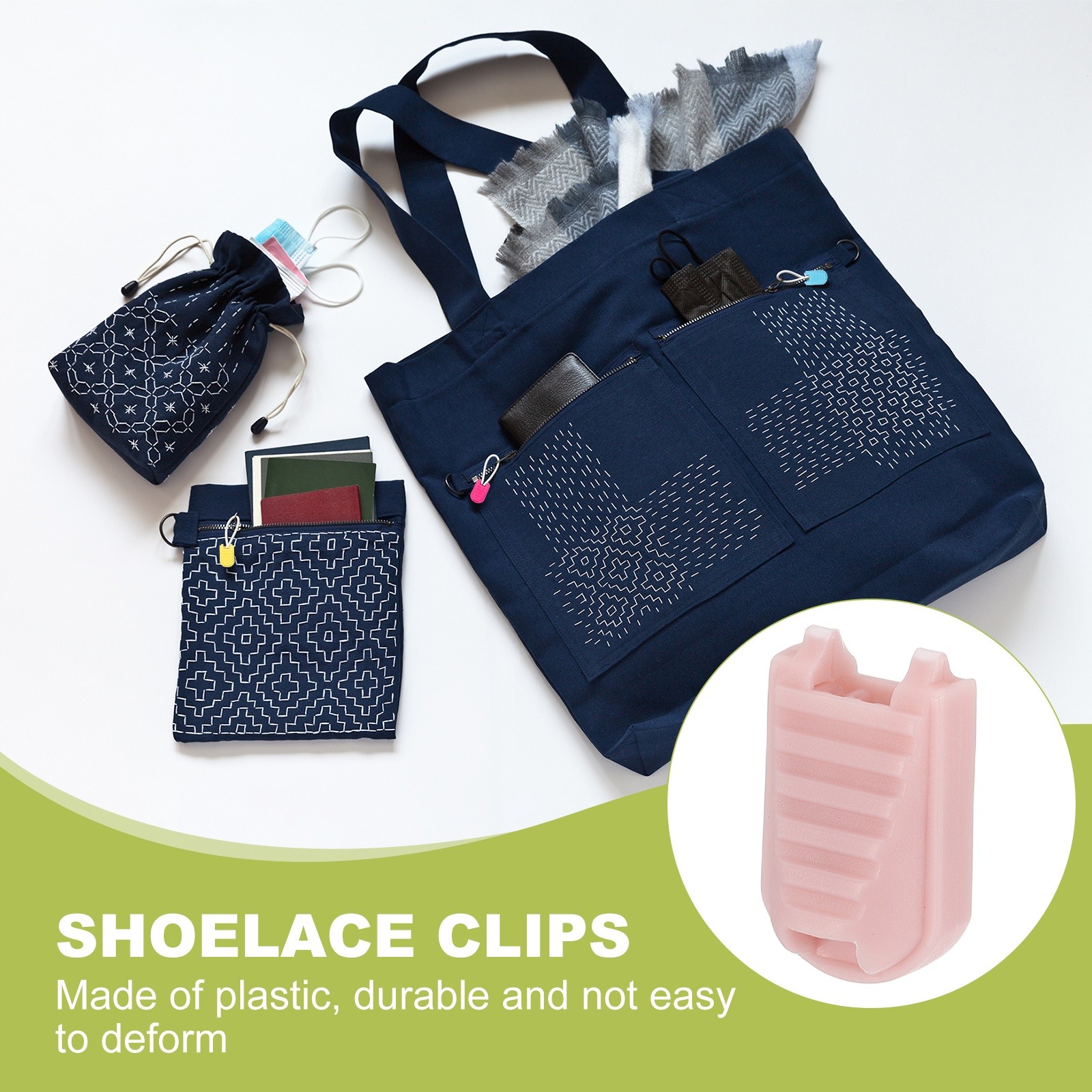 Zipper Pull Tabs Cord End Tips Shoelace End Clips - (30 Pack, Pink)