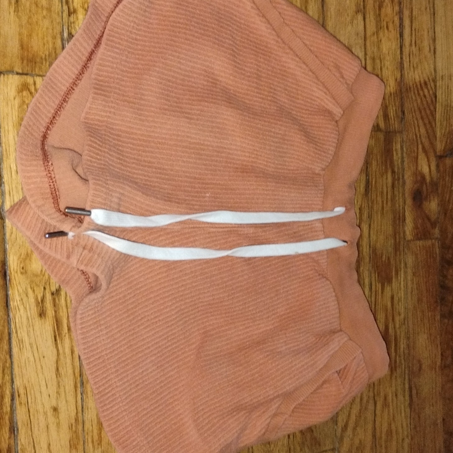 Aerie Peach Knit Athletic Shorts Women's Size S Drawstring Pockets