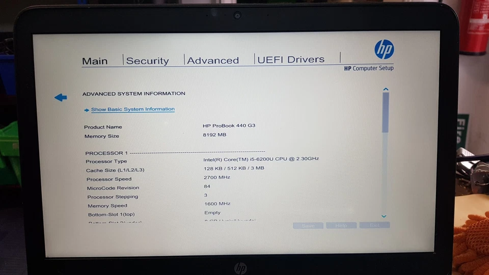 READ DESCRIPTION! HP probook 440 g3 14" Laptop Intel Core i5-6200U 8GB 256GB SSD - Image 3 of 4