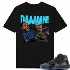 Gamma Blue 11s Sneaker Match Tees Black Friday DAAAMN- Unisex