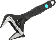 10-Inch Adjustable Wrench, Wide Jaw Opening Black Oxide Finish Plumbing Wrench,
