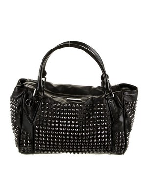 Burberry Edenham Studded Tote- Black