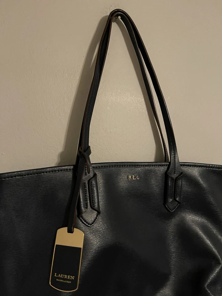 Lauren Ralph Lauren LRL Polo Темно-синий Синий Золотой Акцент Сумка через плечо - Изображение 2 из 4