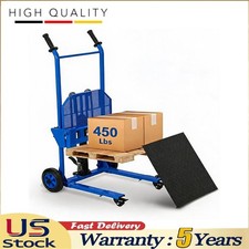 Hydraulic Material Lift Pallet Truck 450 lbs Winch Stacker 36" Max Lift Dolly