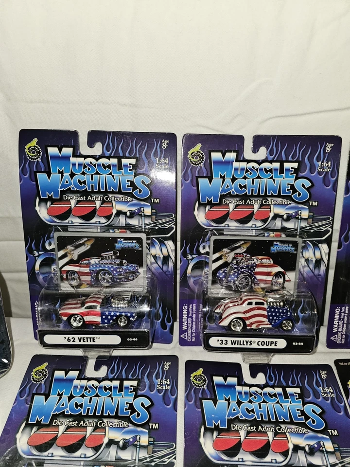 Lote fundido Muscle Machines em escala 1/64 (13)! Tudo lacrado, novo em folha! Belo lote! caneca grátis - Imagem 2 de 4