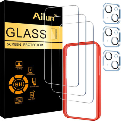 3 Pack Screen Protector for Iphone 15 [6.1 Inch] + 3 Pack Camera Lens Protector