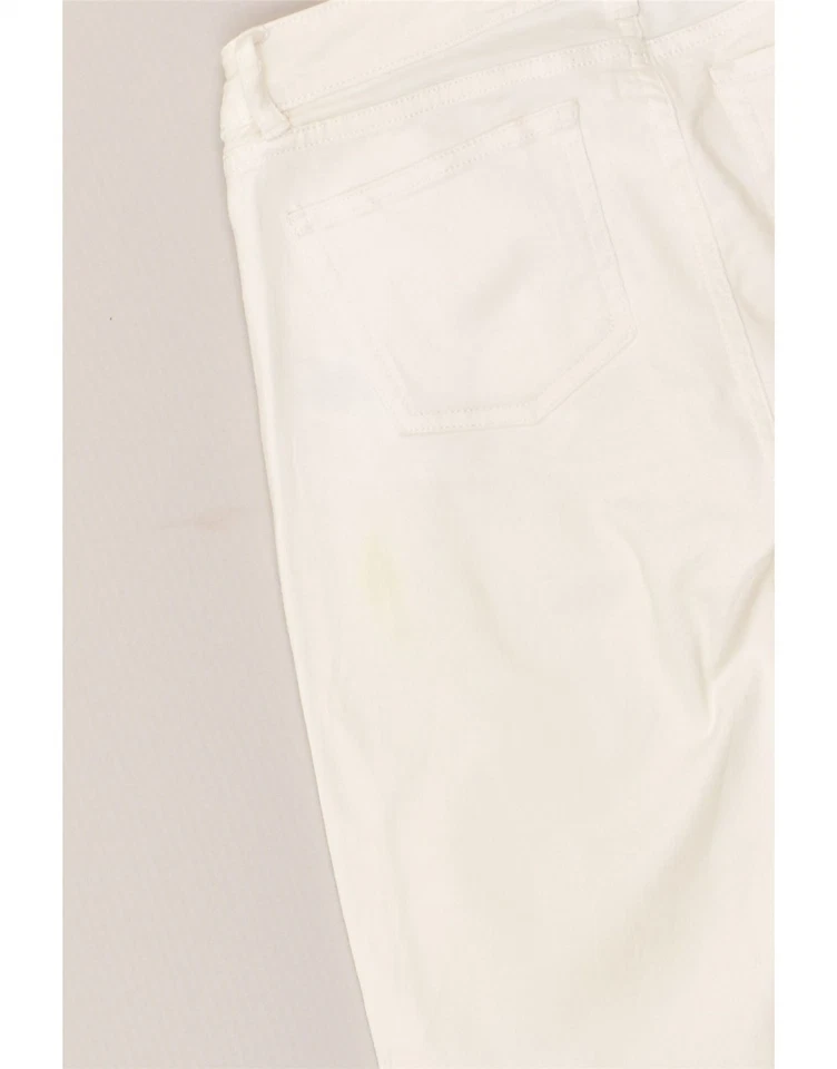 Pantalones cortos de mezclilla para mujer CHAPS pequeños W30 algodón blanco roto AP09 Foto 3 de 4