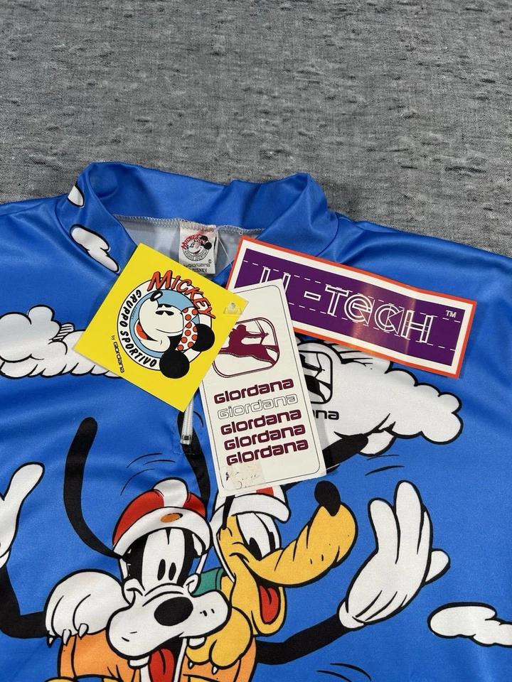 Camiseta deportiva de ciclismo vintage Giordana Disney adulto extra grande Mickey Gruppo Sportivo Foto 4 de 4