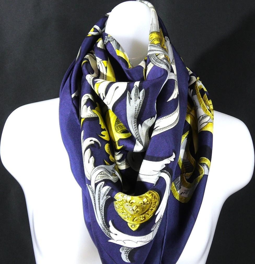 Hermes Large Scarf Carre 90 D366 Authentic Silk From Japan