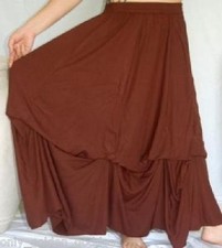 brown full maxi skirt balloon lagenlook OS M L XL 1X 2X 3X 4X one size plus size