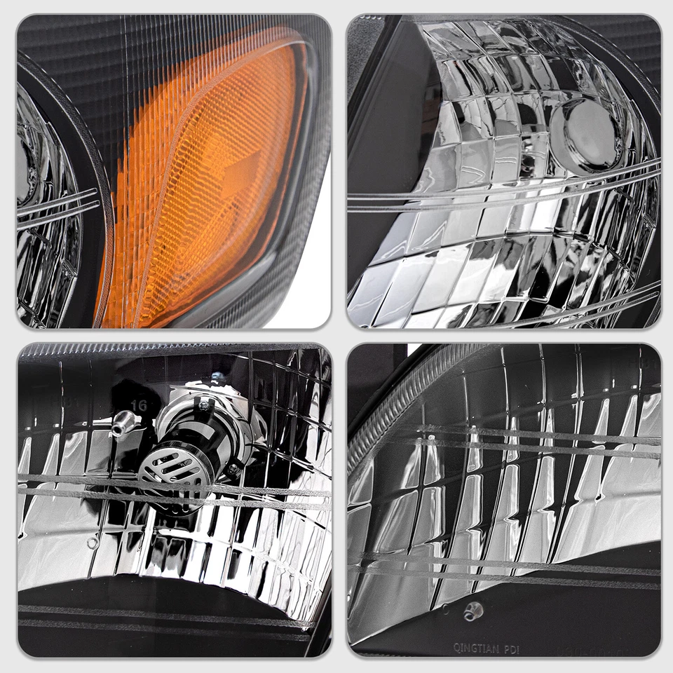 Conjunto de faros negros L+R para Pontiac Montana Chevy Venture 1997-2005 Foto 4 de 4