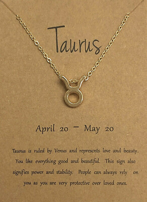 TAURUS MAKE A WISH PENDANT NECKLACE 