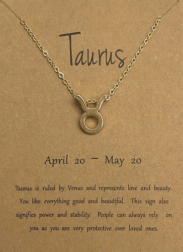 TAURUS MAKE A WISH PENDANT NECKLACE 