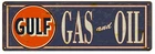 Vintage Style Metal Sign of Gulf Gas & Oil 8x 24