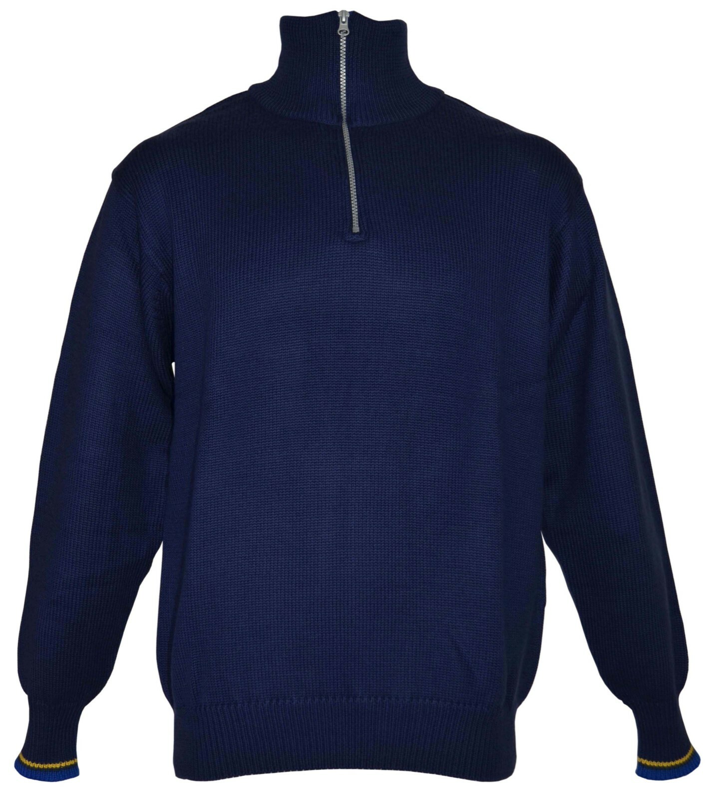 Pull col camionneur bleu de la Poste Italienne en taille L pour homme