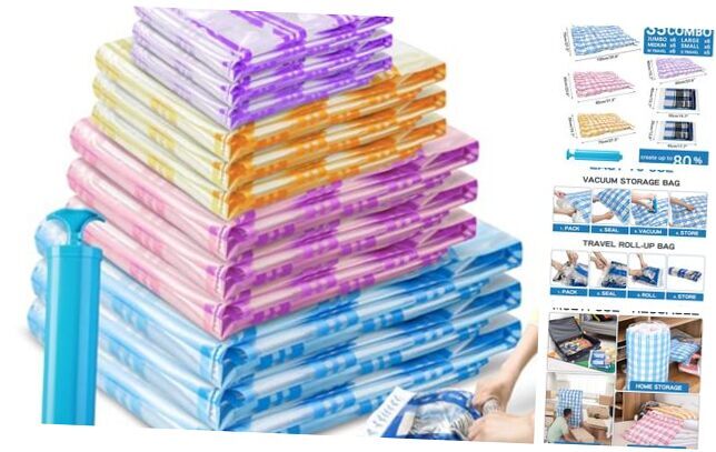 Vacuum Storage Bags for Clothes, 35 Airtight Vacuum Seal Space Saver 35COMBO