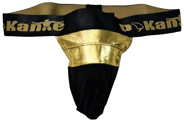 Pikante 男式 PIK 8020 Sweet Underworld 丁字裤 - 金色/黑色,小号 — 第 2/4 张图片