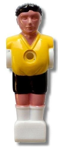 BANDITO 11 Stück Kickerfigur Kicker Figur Spieler "Profi Soccer Deluxe" schwarz/gelb