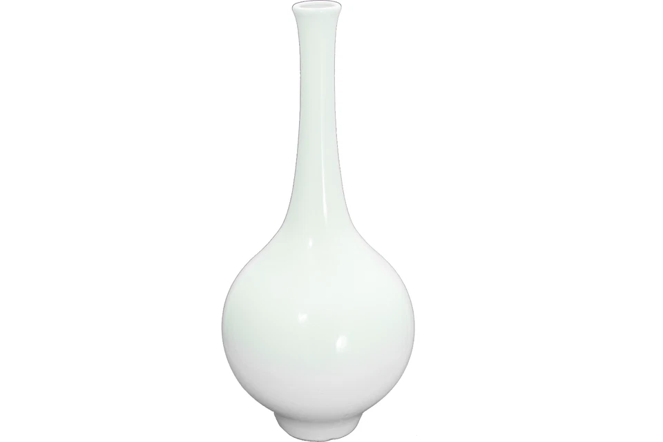 Jarrón de cerámica Hydria de 20 pulgadas urna de ánfora diseño moderno contemporáneo porcelana blanca Foto 4 de 4
