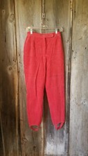 Vintage 1980s Red/Pink Corduroy Stirrup Pants