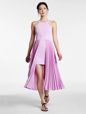 strapless open back dress Sunburst Gown | Pleated Crepe main image 1