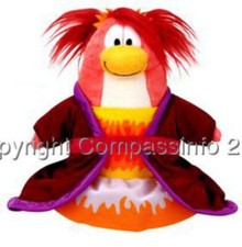 NEW Club Penguin Series 14 PHOENIX DRESS 6.5" Plush Gold Coin