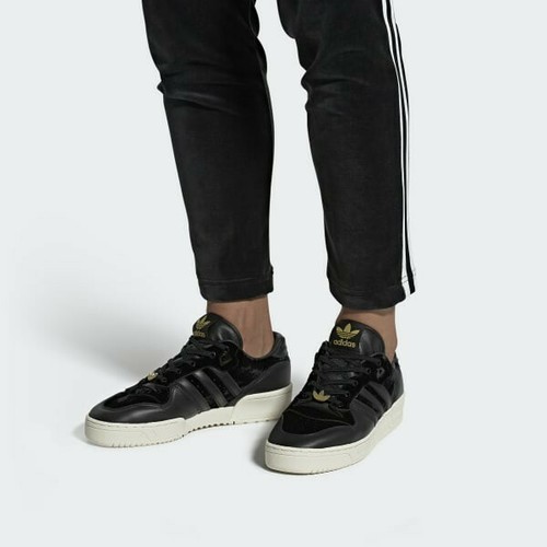 ADIDAS RIVARLY LOW EH0181 BLACK WHITE MENS LIFESTYLE VALVET PACK SIZE 12 US  | eBay
