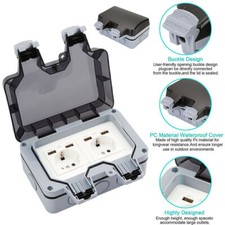 IP66 Wandsteckdose Steckdose Outdoor Gartensteckdose Außensteckdose Aufputz DHL