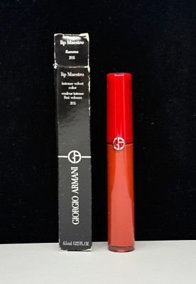 Giorgio Armani Lip Maestro Intense Velvet Color  FIAMMA 205  6.5 ml * SEE