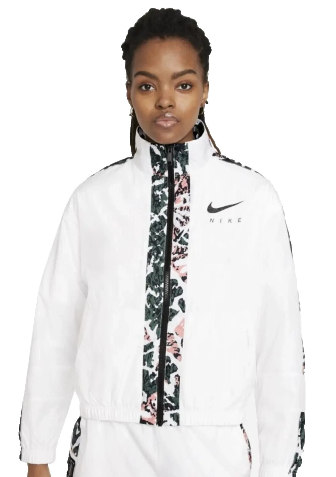 Chaquetas blancas de ropa activa con estampado animal