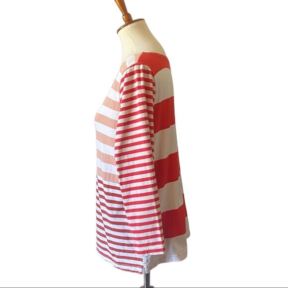 J. Crew patchwork striped top size Large - image 2